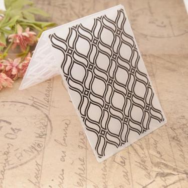 Imagem de FUGUT Pasta em relevo 3D para fazer cartões - Modelo texturizado de plástico para scrapbook DIY, artesanato em papel e materiais de arte feitos à mão (bola de Natal 3D 14,7 x 10,4 cm)