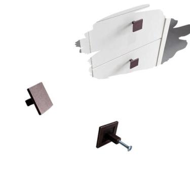 Imagem de Kit 12 Puxador de Gaveta, Armário e Móveis Bronze em Metal - Compras F