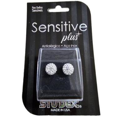 Imagem de Brinco Studex Sensitive Plus Fireball Cristal 8mm SP8304W, Prateado