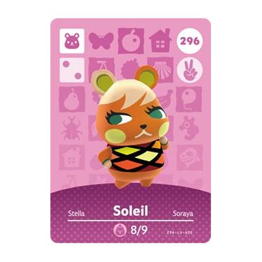 Imagem de Soleil - Nintendo Animal Crossing Happy Home Designer Amiibo Card - 296