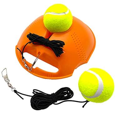 Imagem de TaktZeit Ténis Trainer Rebound Baseboard Self Tennis Training Equipment Tennis Practice Rebounder com 2 bolas de tênis (laranja)