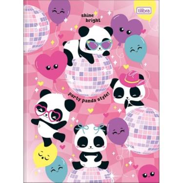 Imagem de Tilibra - Caderno Brochura Capa Dura Universitário Lovely Friend 80 Folhas - Pandas - Fundo Rosa