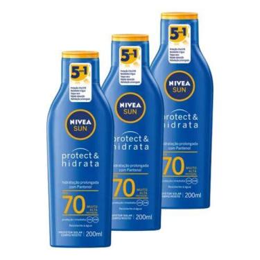 Imagem de Kit 3 Protetores Solar Protect & Hidrata Fps70 200ml Nivea