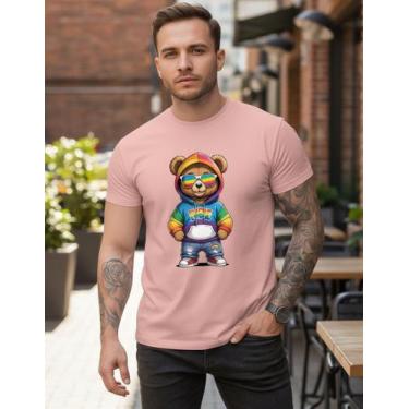 Imagem de Camiseta Masculina Premium Estampada Urso Colorido Estilosa - Versitz,