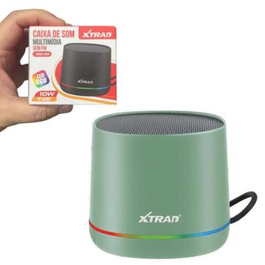 Imagem de Caixa De Som Bluetooth Fm Rgb Portátil Xtrad 10W Verde