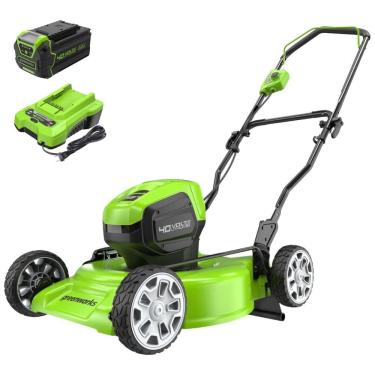 Imagem de Cortador de Grama sem Fio Greenworks 40V, com Motor Sem Escovas - Bateria 4.0Ah e Carregador