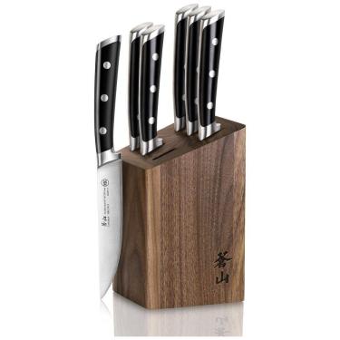 Imagem de Conjunto de Facas em Aço Sueco com Bloco de Bancada, 6 Peças, Cangshan TS Série 1022261, Preto