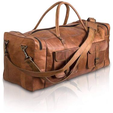 Imagem de Bolsa de Viagem Masculina Clássica de Couro, KOMALS PASSION LEATHER 2 30 inch duffel, Marrom