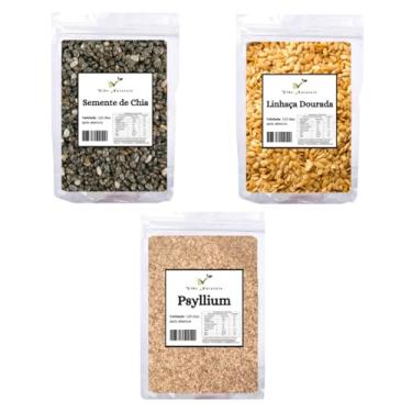 Imagem de Mix de FIBRAS (Psyllium + Chia + Linhaça) - 100 gramas cada