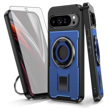 Imagem de Asuwish Capa de celular para Google Pixel 9 Pro XL com protetor de tela de vidro temperado e suporte de anel à prova de choque, suporte protetor, acessórios para celular Pixel9 9Pro 9ProXL nove