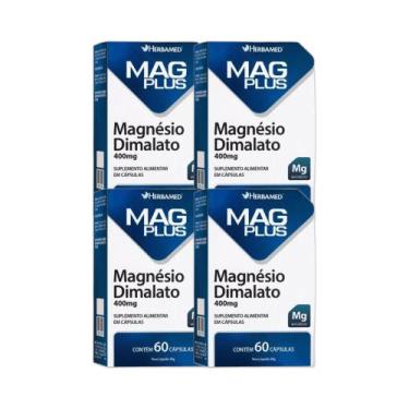 Imagem de Kit 4x Vitamina Cloreto de Magnésio P.A. 60 cps - HERBAMED