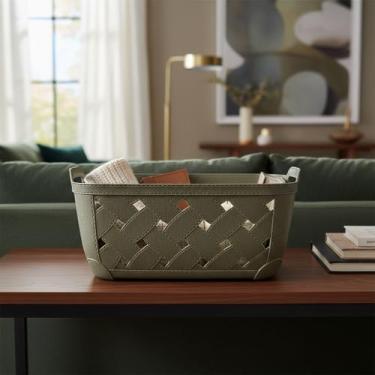 Imagem de Cesto Organizador Multiuso Para Banheiro Cozinha Decorativo, Verde-mus