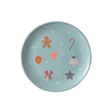 Imagem de Prato Sobremesa Cerâmica Doce Magia Natal 20cm Porto Brasil