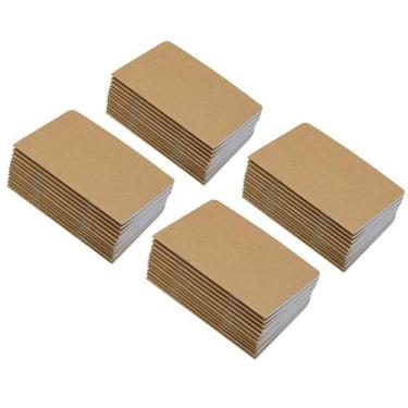 Imagem de Caderno de bolso Yansanido Brown 5,5x3,5 cm, 32 folhas, pacote com 48