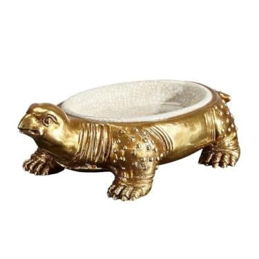 Imagem de Cinzeiro de ervas daninhas cinzeiro de cobre com incrustações de cerâmica de luxo nórdico, cinzeiros domésticos para sala de estar, ornamentos de decoração de secretária para casa cinzeiros para