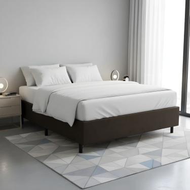 Imagem de Base Cama Box Casal Padrão 138x188x37 Cor Marrom