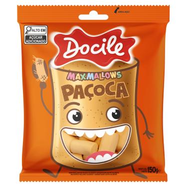 Imagem de Marshmallow Paçoca Docile Maxmallows Pacote 150g