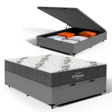 Imagem de Cama Box Baú com Colchão de Espuma D33 Ortobom Airtech 100 Casal 138cm