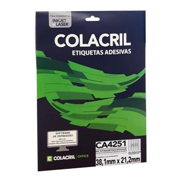 Imagem de Etiqueta inkjet/laser CA4251 com 25 folhas - Colacril