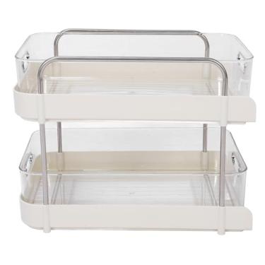 Imagem de TOPINCN Prateleira de Armazenamento Utilitário, Prateleira de Armazenamento Multifuncional, Gavetas Transparentes Expositor de Metal para Doces para Varejo Com Rodas para Sala de Estar (2º nível)