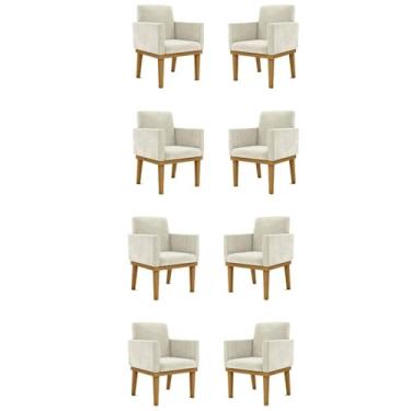 Imagem de Kit 8 Poltronas Reforçadas Esteticista - Salão de Beleza Cor:bege