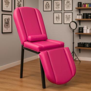 Imagem de Maca Fixa 3 Posições Reclinável Tatuagem Estética Massagem Compact One (Rosa)