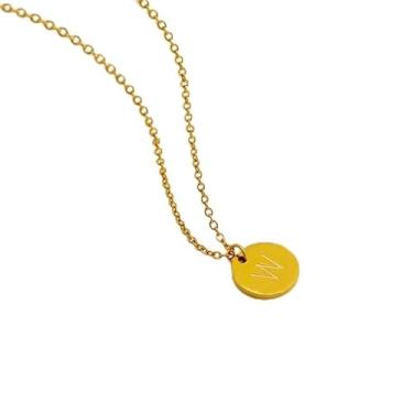 Imagem de 1 colar redondo de letras com acabamento brilhante banhado a prata para mulheres, joia fina, presente para mamãe, 45cm, Cobre, Sem Pedra Preciosa