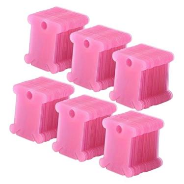 Imagem de oshhni 150 bobinas de linha de bordar, cartões para enrolar linha de bordar, placa para artesanato DIY, carretel firme e reutilizável para ponto cruz, 3,8 x