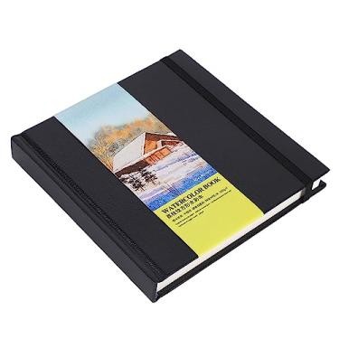 Imagem de Zerodis Jornal de Aquarela Quadrada Papel de Aquarela Em Papel Prensado para Arte de Viagens 44 Folhas Mista de Mídia de Mídia Quadrada Periódico Diário Sem ácido Mista a Frio