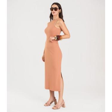 Imagem de Conjunto Feminino Regata e Saia Dianna Marrom, PP, Marrom