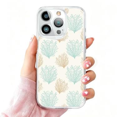 Imagem de DSJIFGEW Design de capa transparente padrão para iPhone 16 Pro Max | Antiamarelamento, parte traseira rígida, proteção contra quedas de nível militar, suporta carregamento sem fio