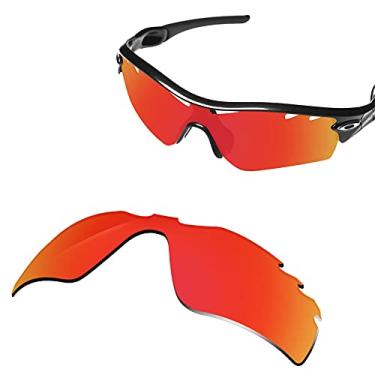 Imagem de Lentes de óculos de sol Glintbay de substituição 100% precisas para Oakley Radar Path ventiladas, Polarized Fire Red Mirror, Small