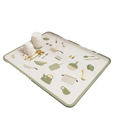 Imagem de Tapete Escorredor de Louça, Absorvente e Dobrável, Aparador de Louça para Secagem Rápida e Prática