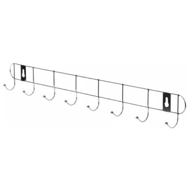 Imagem de Suporte Cabideiro de Parede Inox Cromado com 8 Ganchos Reforçados Suporte Multiuso para Roupas, Toalhas, Panos, Vassouras Bolsas Chaves