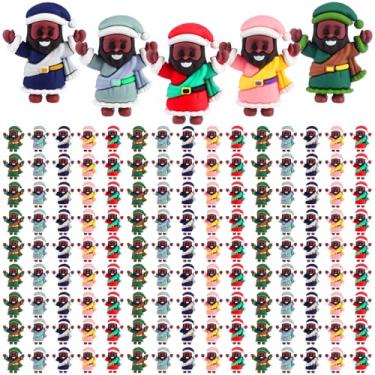 Imagem de Fiwochic 150 peças mini figuras de Jesus, Natal, multicolorido, Jesus te ama Cristo, pequeno Cristo, para esconder e buscar, presente de festa religiosa de domingo de Natal