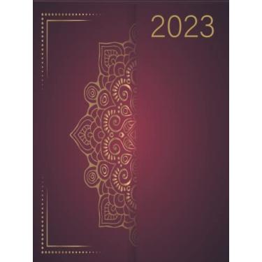 Imagem de Agenda 2023 día por página: Planificador diario y mensual, 12 meses, del Enero 2023 - Diciembre 2023