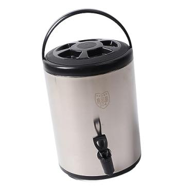 Imagem de 8L Dispensador de Bebidas Isoladas de Aço Inoxidável, Balde de Dupla Camada Preto para chá de Leite, café, Bebidas Frias Quentes, Capacidade de Grau Comercial, Adequado para