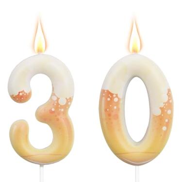 Imagem de Velas Bolo Aniversário, Decorações Toper Bolo Temático Cerveja Fornecimentos Festa Engraçados para Homens Amante Cerveja Celebração de Aniversário (30)