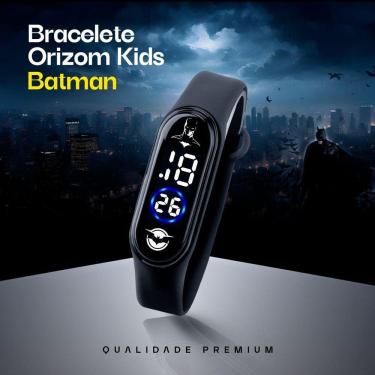 Imagem de Relogio Infantil Digital Prova Dagua Criança Batman + Caixa