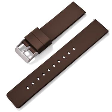 Imagem de Aoeiwv Pulseira de borracha para relógio FKM de liberação rápida de 18 mm, 20 mm, 22 mm, fina, macia, durável, esportiva, FKM, pulseira de substituição para homens e mulheres