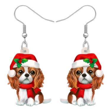Imagem de YAYAKO Brincos pendentes fofos Cavalier King Charles Spaniel presentes para mulheres meninas pingentes acrílico animais de estimação cachorros amantes de joias decoração de joias, Medium, Acrílico,