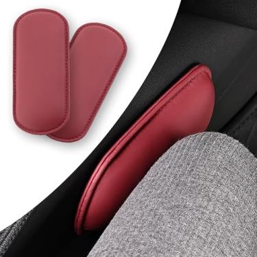 Imagem de Tioollev 2 peças almofadas de apoio de braço para porta de carro, couro macio + espuma viscoelástica para suporte de braço e proteção de cotovelo e joelho, cotoveleiras universais de carro acessórios