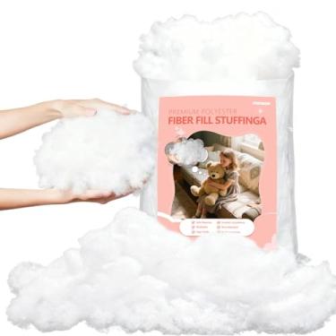 Imagem de Enchimento de fibra de poliéster de 1,4 kg/1360 g, enchimento de fibra premium para animais de crochê, enchimento de algodão PP de alta resiliência para enchimento de travesseiro, bonecas de pelúcia