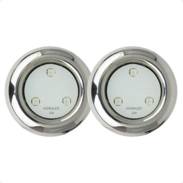 Imagem de Kit 2 Refletores Led 6w RGB Inox S para Iluminação Piscina - Hidraled