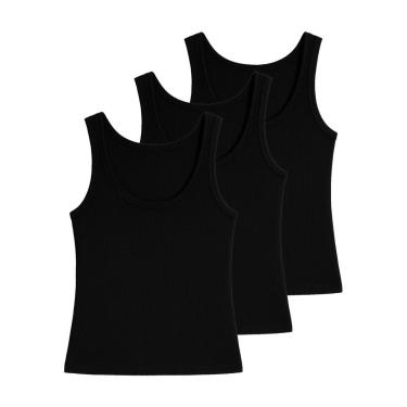 Imagem de Kit com 3 Blusas Feminina Regata Hering N1te-Feminino