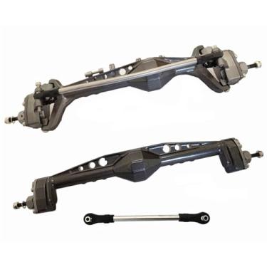 Imagem de CNC Offset Portal Axles Set for Axial Capra，Complete Front Rear Axle Set with Adjustable Link Mount for 1/10 RC Crawler Axial Capra 1.9 UTB Metal Upgrade(Grey)