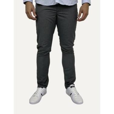 Imagem de Calça Dudalina Masculina Alfaiataria Slim Viscose Grafite-Masculino