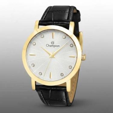Imagem de Relogio dourado Champion feminino pulseira de couro CN24226H-Feminino