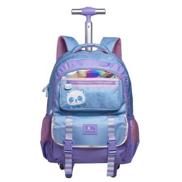 Imagem de Mochila de Rodas Escolar Panda Tofu Meninas Infantil Passeio