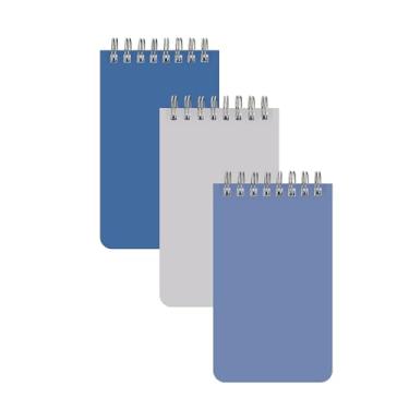 Imagem de Blue Sky Flip Notes, 3" x 5", Non-Dated, Safety Wirebound, Assorted Colors, 3-Pack, Pocket-Sized Notepads for Notes, Lists, and Reminders (3, Assorted)